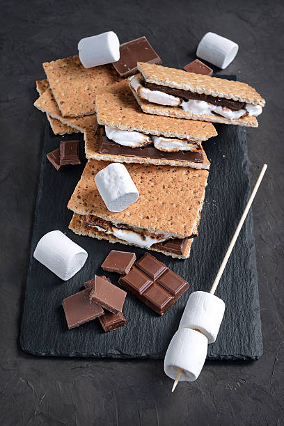 istock Fresh homemade smores with marshmallows, chocolate and graham crackers 611625346