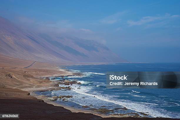 Atacama Meets Pacific Stock Photo - Download Image Now - Antofagasta Region, Atacama Desert, Atacama Region
