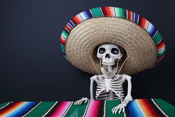 Mexico City, CDMX / Mexico - 29 10 2016: This is from a parade for the Day of the Dead in Mexico City that was presented in 2016 after the James Bond \