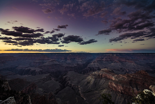 Gand Canyon colorful sunset in Arizona South Rim