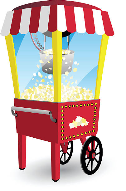 Popcorn Machine vector art illustration