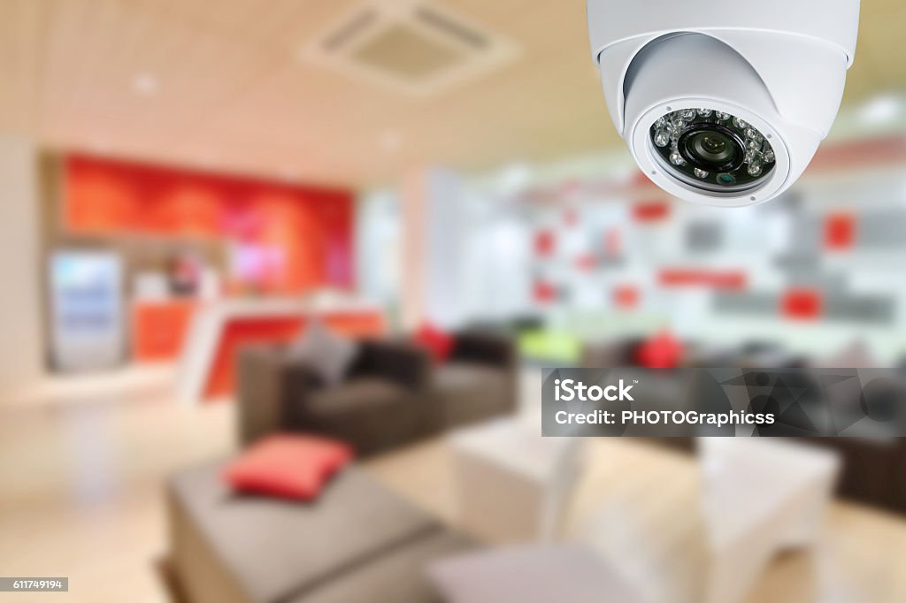 Videoüberwachung Sicherheit Kameras - Lizenzfrei Überwachungskamera Stock-Foto