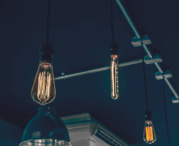 istock beautiful retro light bulb decor, vintage style 611750304
