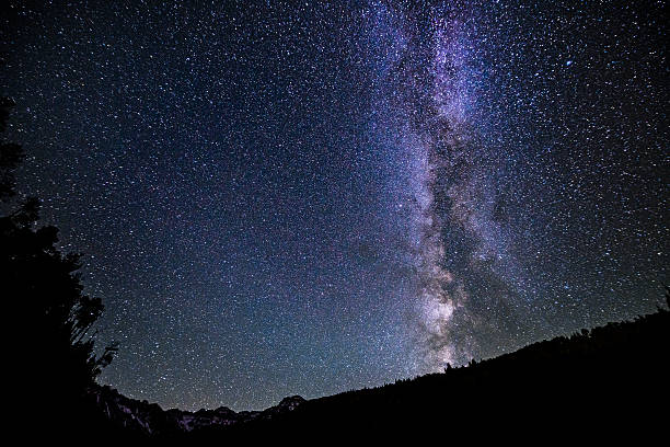 Milky Way Mount Sneffels Milky Way Mount Sneffels - Scenic landscape at night. Sneffels Wilderness, Colorado USA. ridgway stock pictures, royalty-free photos & images