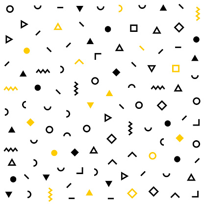 Hhipster pattern with geometric shapes