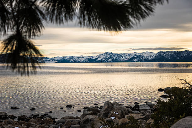 istock Golden sunset light over Lake Tahoe 611758618