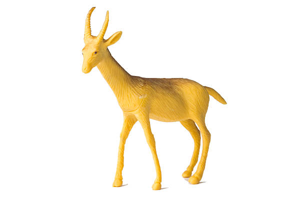 istock Toy deer made of plastic 611758776