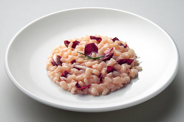 istock Dish of risotto with red radicchio 611761258
