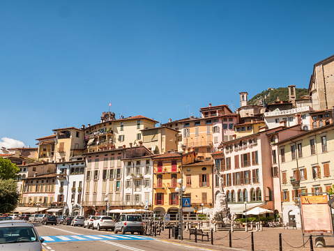 City of Lovere at lake Iseo in Italy