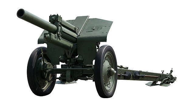 istock Soviet anti tank gun isolated on white 611761772