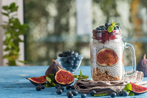 istock Glass jar of healthy breakfast 611762320