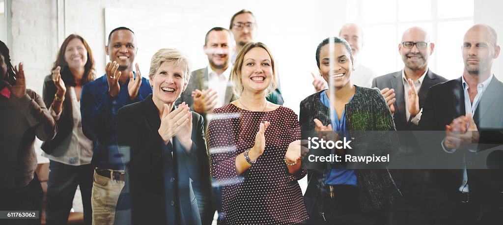 Publikum applaudiert klatschen Happines Anerkennung-Konzept - Lizenzfrei Auszeichnung Stock-Foto