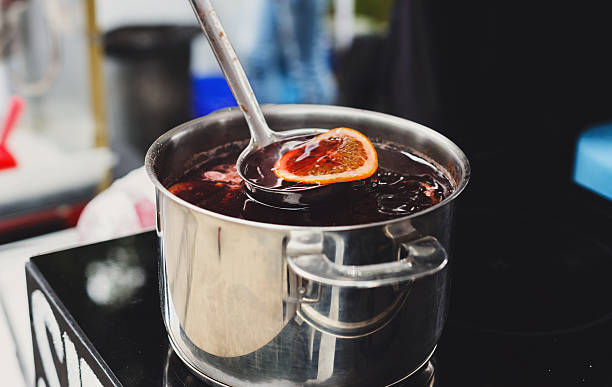 Photo of Making mulled wine for sale at country fair