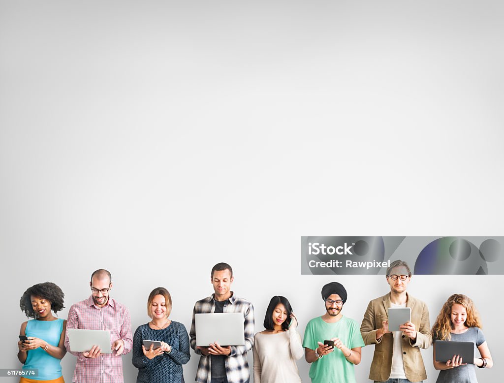 Group of People Connection Digital Device Concept Group Of People Stock Photo