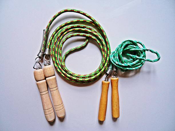 istock Jump rope or skipping rope equipment for exercise 611768608
