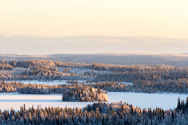 istock Beautiful view in Finland, Ruka 611771006