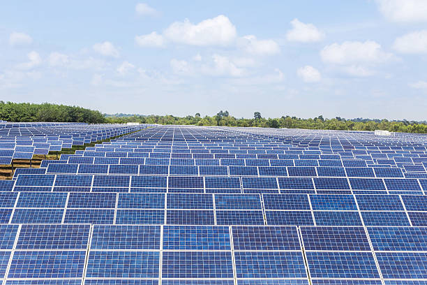 istock photovoltaics  solar panels in solar power station 611775496