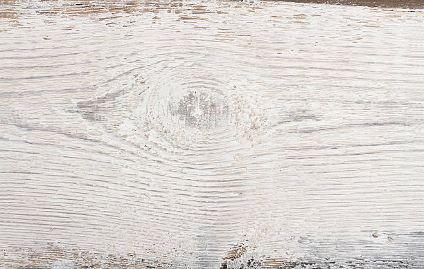 istock Wood Texture, White Wooden Grain Background, Plank Branch Knot 611777286