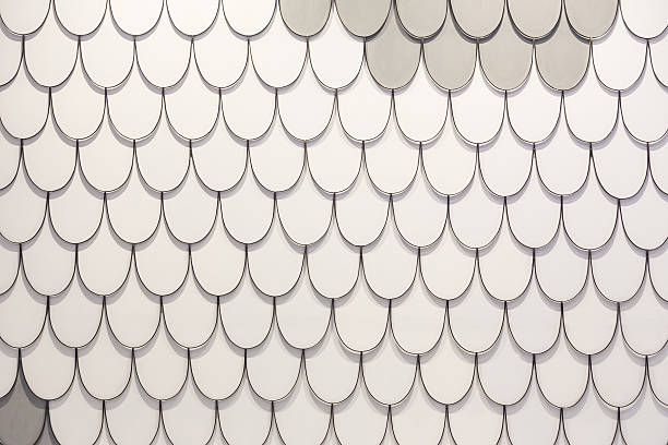 istock Background art wall bending steel curve. 611778898