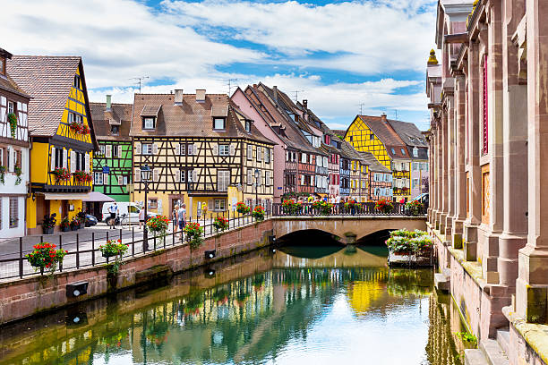 istock Colmar architecture and flower decoration 611780988