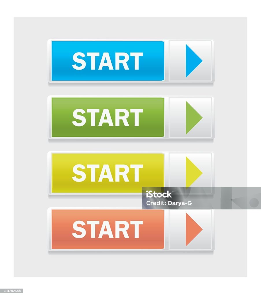 Start Button Implement Start Button Stock Illustration - Download Image Now - Blue, Connection ...