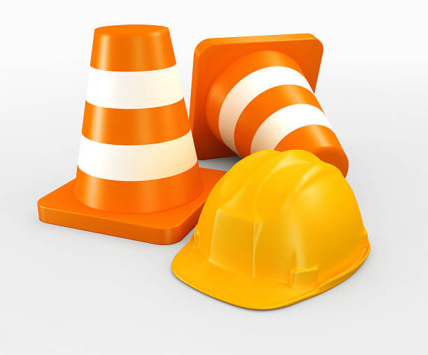 istock 3D illustration of under construction concept. 611783560