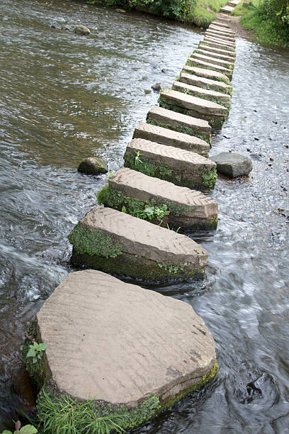 istock Stepping Stones, Lealholm, North York Moors, Yorkshire 611784416