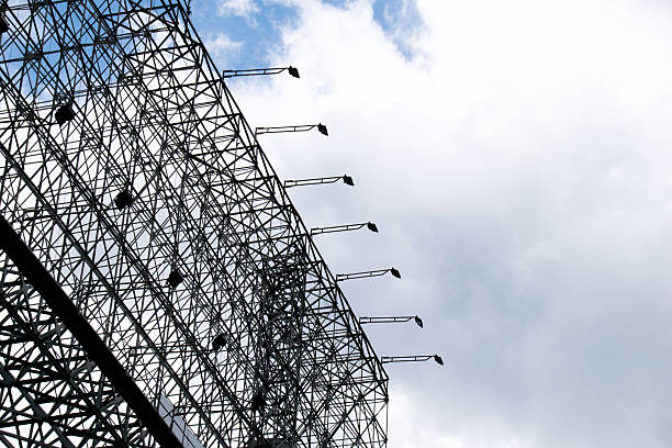 istock Close up Billboard Cross Materials Structure and sky 611787150