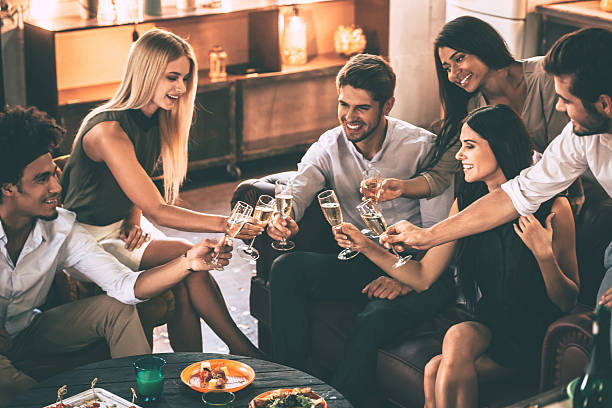 istock Cheers to friends! 611857826