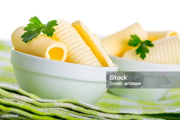 Butter Stock Photo - Download Image Now - Bowl, Butter, Butter Curl