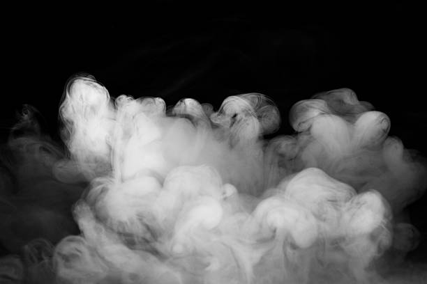 istock Abstract fog or smoke move on black color background 611861506