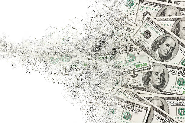 dollar Money american hundred dollar bills disintegration. Abstract USD background disintegration stock pictures, royalty-free photos & images