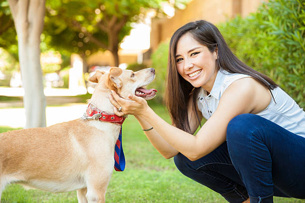istock Best friends with her dog 611862276
