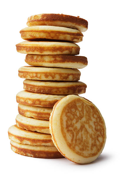 istock Breakfast Ingredients: Pancakes Isolated on White Background 611864274