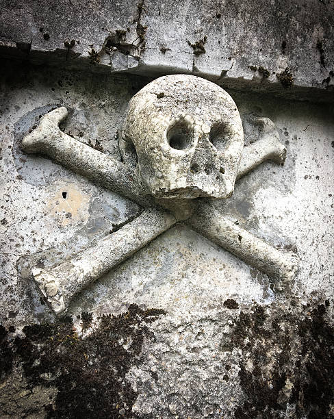 istock skull and bones ornaments on an old cemetery 611864468
