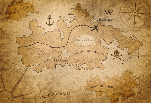 istock pirate treasure map 611868178