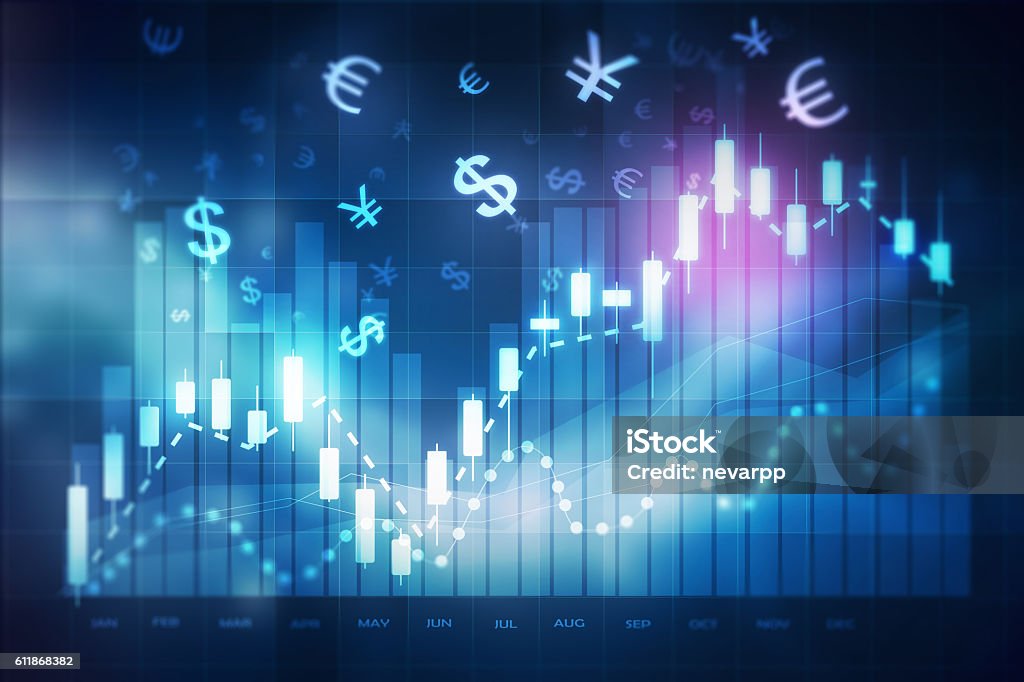 forex trading chart Banking Stock Photo