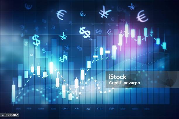 Forex Trading Chart Stock Photo - Download Image Now - Banking, Exchange Rate, Abstract