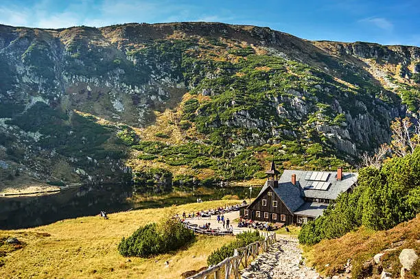 Samotnia - mountain shelter in Karkonosze Mountains.