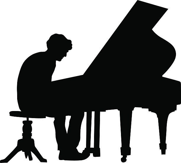 stockillustraties, clipart, cartoons en iconen met keyboards of classic music - toetsenist