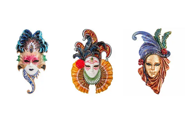 Venetian full-face masks for Carnival.