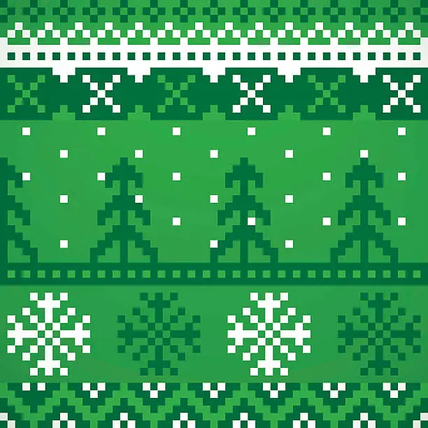 Vector illustration of Holiday Sweater Repeating Patterns