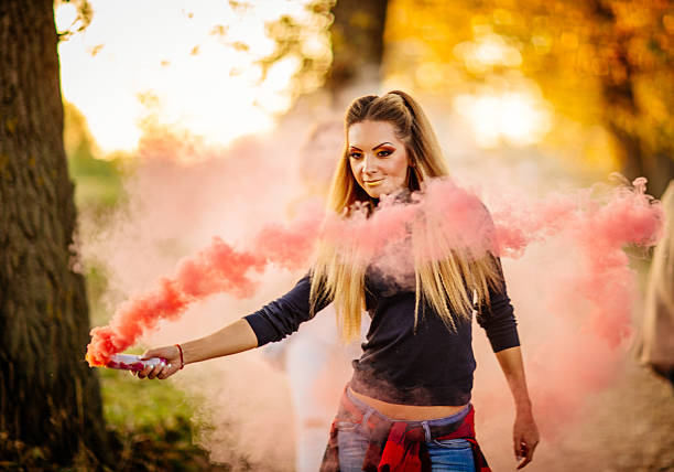 istock Woman with a torch 611875744