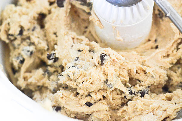 istock Chocolate Chip Cookie Dough in Mixer 611882798