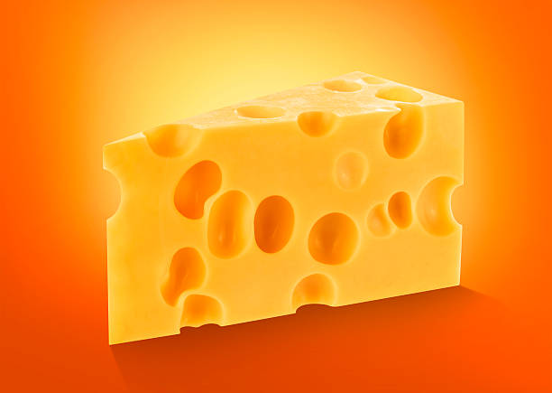istock Piece of cheese isolated, chunk cutout 611887866