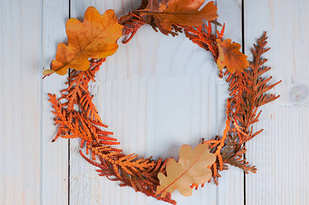 istock wreath frame vignette from dry branches of a thuja 611888294