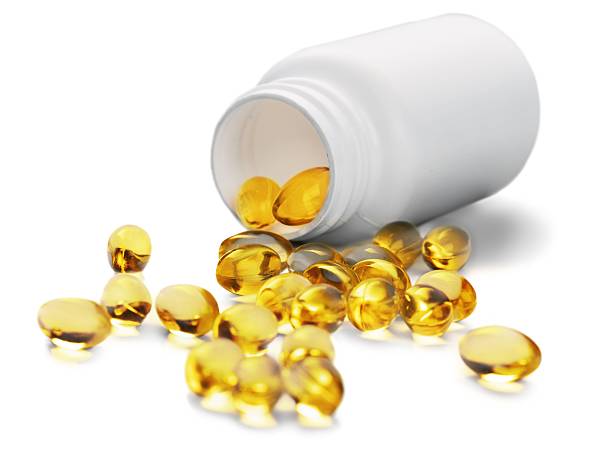 薬  - nutritional supplement fish oil vitamin pill bottle ストックフォトと画像