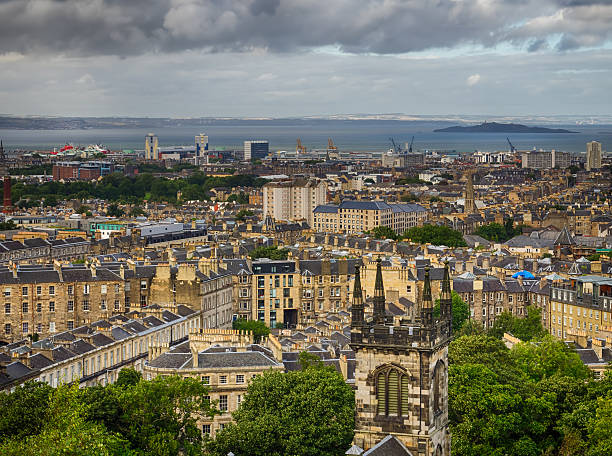 istock Aerial view over the Leith district of Edinburgh 611890956