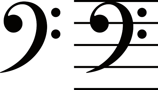 F Clef Do F Clef Simple And Basic Musical Symbol Stock Illustration - Download ...