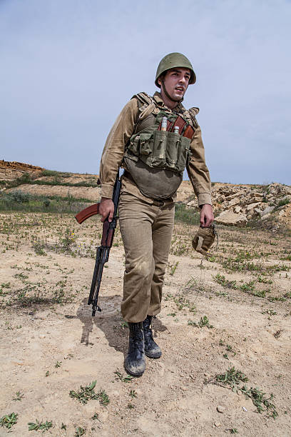Soviet paratrooper in Afghanistan Soviet paratrooper in Afghanistan during the Soviet Afghan War spetsnaz stock pictures, royalty-free photos & images